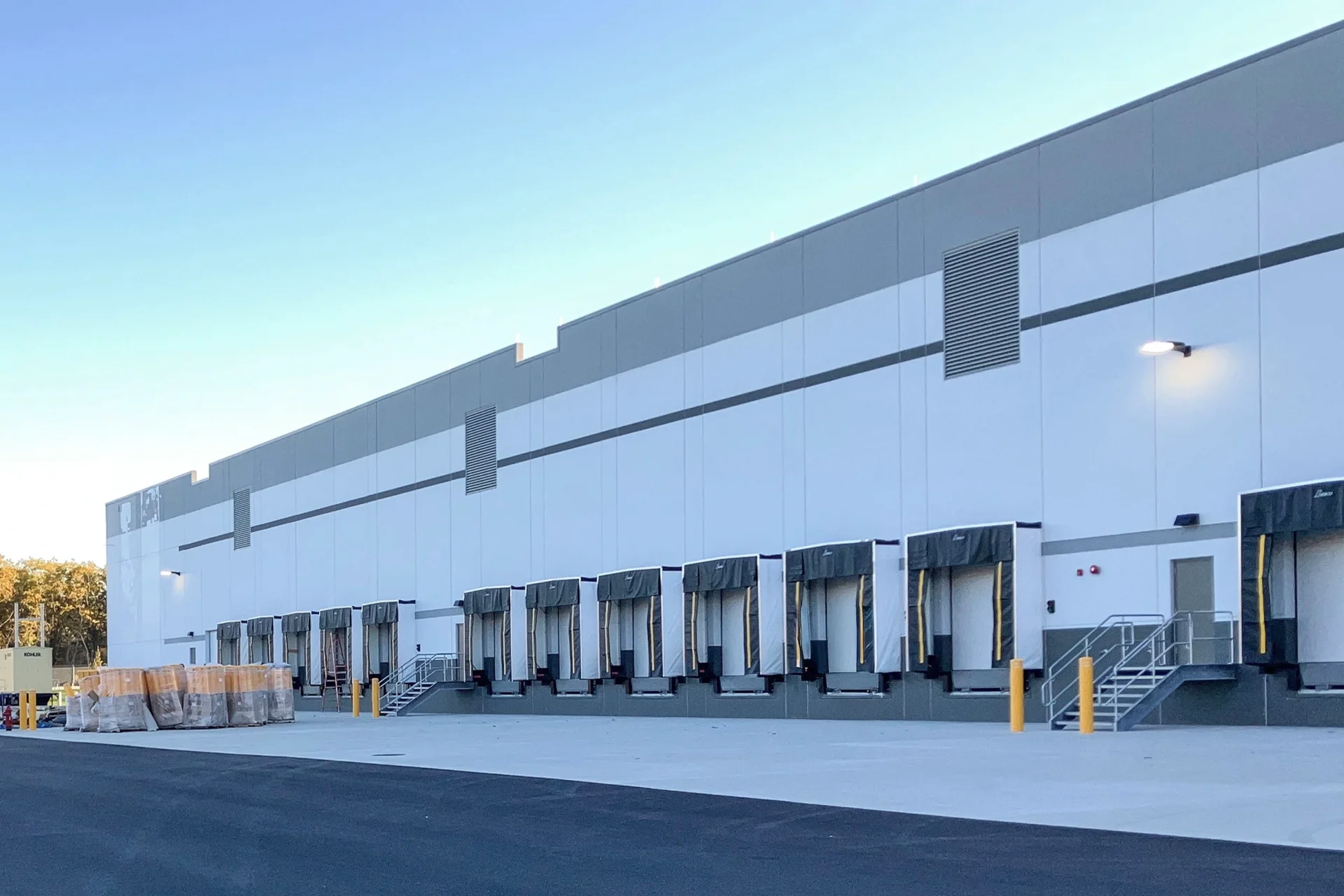 Exterior Loading doors for large industrial building