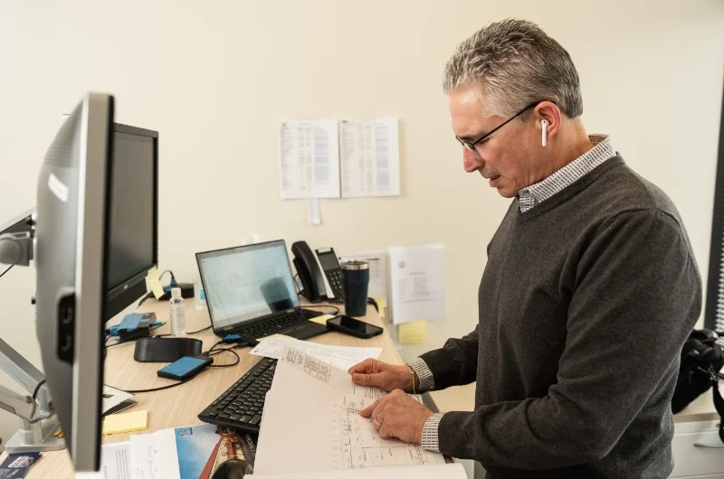 employee working at desk