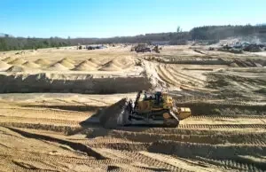 bulldozer on construction site